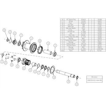 PIASTA TYŁ NOVATEC D902SB-B12-A4A-MS 6 ŚRUB 12x148MM MICRO SPLINE 32OTW-140504