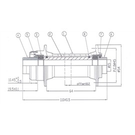 PIASTA PRZÓD NOVATEC D041SB-CL-B15 15X110 CENTERLOCK 32OTW-140630