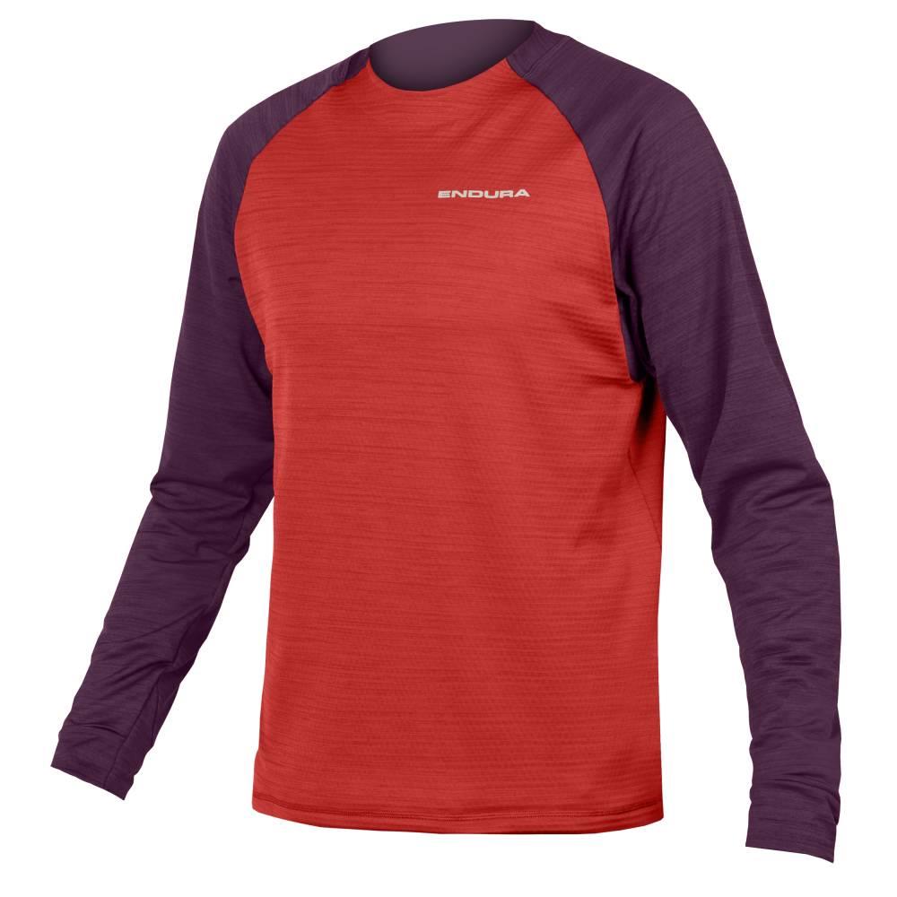 KOSZULKA ENDURA SINGLETRACK FLEECE CZERW ROZ.L-132671