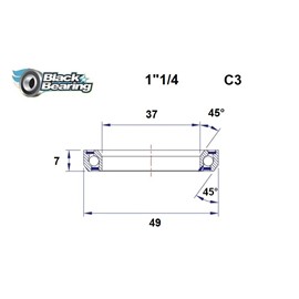 ŁOŻYSKO BLACKBEARING C3 37x49x7 45/45 1" 1/4-132275