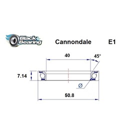 ŁOŻYSKO BLACKBEARING E1 40x50,8x7,14 45/90-160659