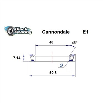 ŁOŻYSKO BLACKBEARING E1 40x50,8x7,14 45/90-160659