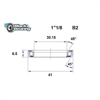 ŁOŻYSKO BLACKBEARING B2 30,15x41x6,5 45/45 1" 1/8-132278