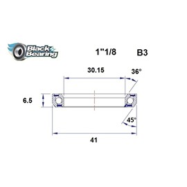 ŁOŻYSKO BLACKBEARING B3 30,15x41x6,5 36/45 1" 1/8-132283