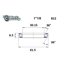 ŁOŻYSKO BLACKBEARING B12 30,15x41,5x6,5 36/36 1"-132285
