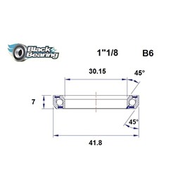 ŁOŻYSKO BLACKBEARING B6 30,15x41,8x7 45/45-132305