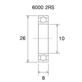 ŁOŻYSKO BLACKBEARING UB-6000-MAX 10x26x8-160624