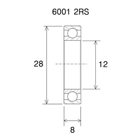 ŁOŻYSKO BLACKBEARING UB-6001-MAX 12X28X8-160627