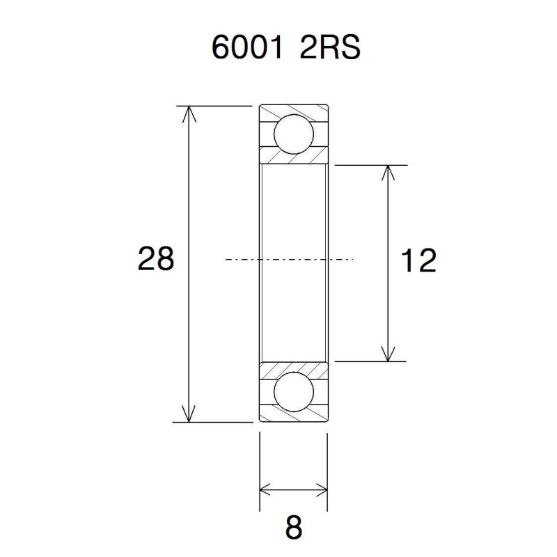 ŁOŻYSKO BLACKBEARING UB-6001-MAX 12X28X8-160627