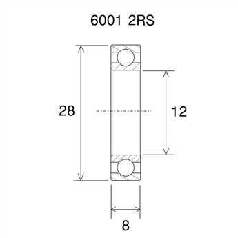 ŁOŻYSKO BLACKBEARING UB-6001-MAX 12X28X8-160627