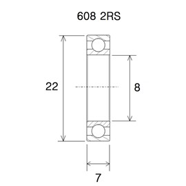 ŁOŻYSKO BLACKBEARING UB-608-B3 8X22X7-160634
