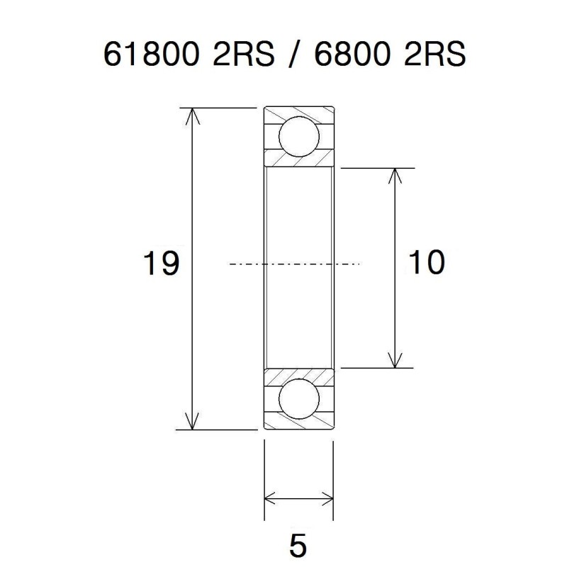 ŁOŻYSKO BLACKBEARING UB-6800-B3 10X19X5-160651
