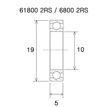 ŁOŻYSKO BLACKBEARING UB-6800-B3 10X19X5-160651