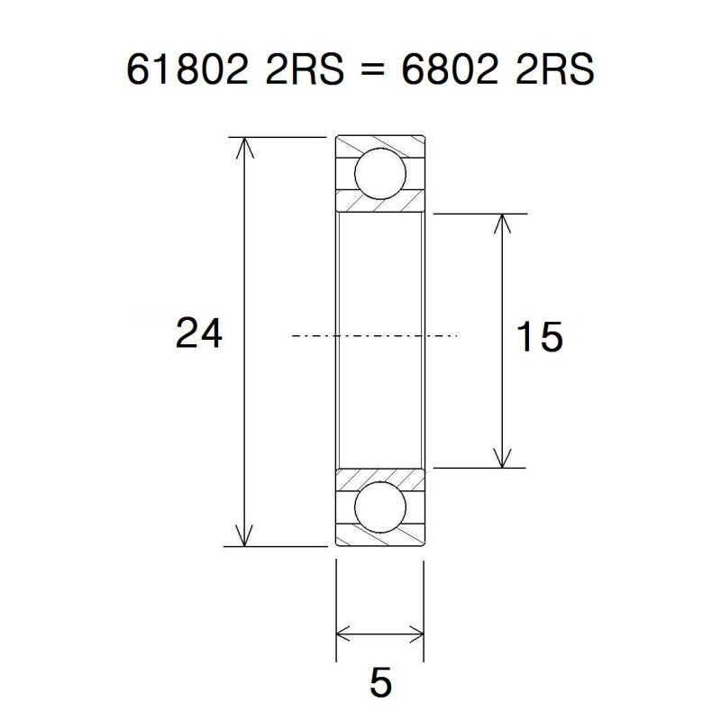 ŁOŻYSKO BLACKBEARING UB-6802-B3 15x24x5-160639