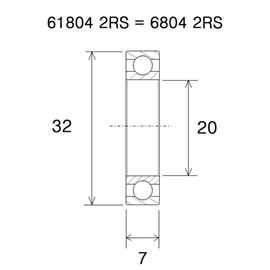 ŁOŻYSKO BLACKBEARING UB-6804-B3 20X32X7-160647