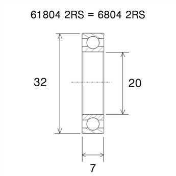 ŁOŻYSKO BLACKBEARING UB-6804-B3 20X32X7-160647