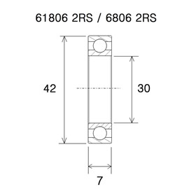 ŁOŻYSKO BLACKBEARING UB-6806-B3 30X42X7-160652