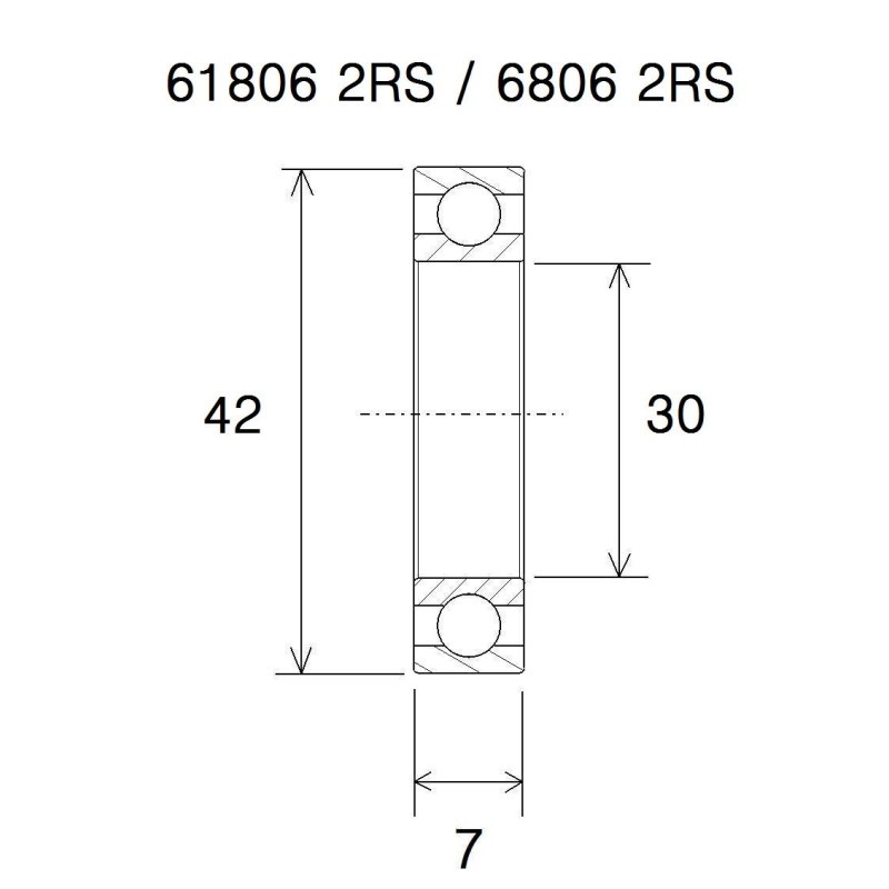 ŁOŻYSKO BLACKBEARING UB-6806-B3 30X42X7-160652