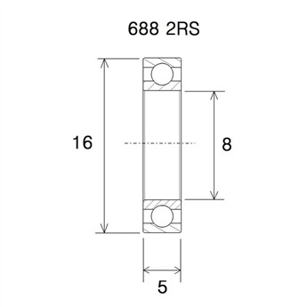 ŁOŻYSKO BLACKBEARING UB-688-B3 8X16X5-160638