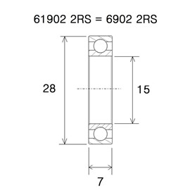 ŁOŻYSKO BLACKBEARING UB-6902-B3 15X28X7-160644