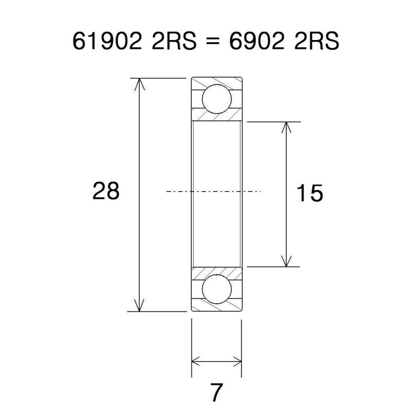 ŁOŻYSKO BLACKBEARING UB-6902-B3 15X28X7-160644