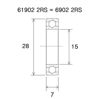 ŁOŻYSKO BLACKBEARING UB-6902-B3 15X28X7-160644