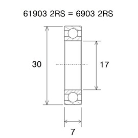 ŁOŻYSKO BLACKBEARING UB-6903-B3 17X30X7-160648