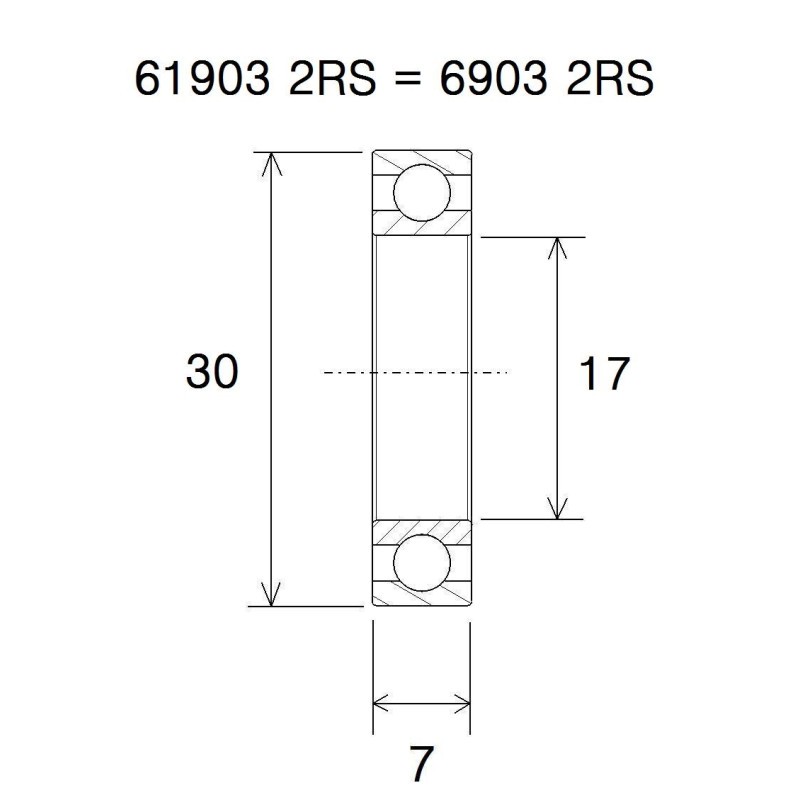 ŁOŻYSKO BLACKBEARING UB-6903-B3 17X30X7-160648