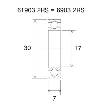 ŁOŻYSKO BLACKBEARING UB-6903-B3 17X30X7-160648