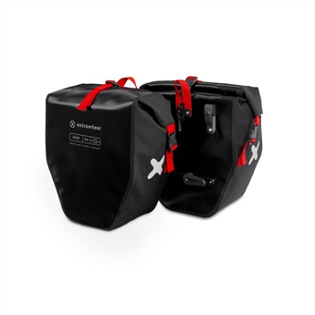 SAKWY NA BAGAŻNIK EXTRAWHEEL  BIKER BLACK 2x25L-162443