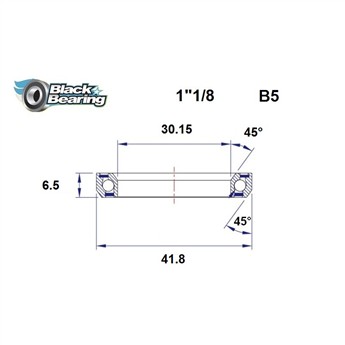 ŁOŻYSKO DO STERÓW BLACKBEARING B5 30,15x41,8x6,5 45/45 1" -132297