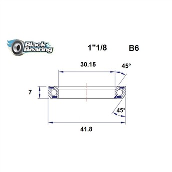 ŁOŻYSKO DO STERÓW BLACKBEARING B6 30,15x41,8x7 45/45-132305