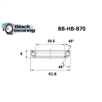 ŁOŻYSKO DO STERÓW BLACKBEARING B70 30,5x41,8x8 45/45-132313