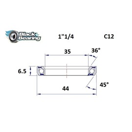 ŁOŻYSKO DO STERÓW BLACKBEARING C12 35x44x5,5 36/45 1" 1/4-132317