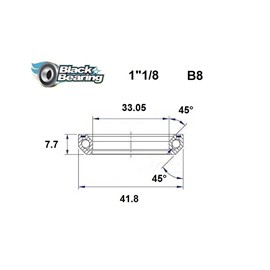 ŁOŻYSKO DO STERÓW BLACKBEARING B8 30,5x41,8x7,7 45/45 1" 1/8-132319