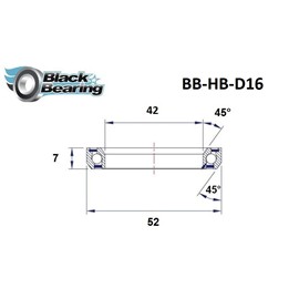 ŁOŻYSKO DO STERÓW BLACKBEARING D16 42x52x7 45/45-134844