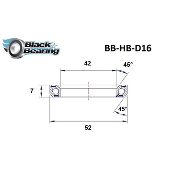 ŁOŻYSKO DO STERÓW BLACKBEARING D16 42x52x7 45/45-134844