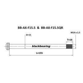 OŚ BLACKBEARING FOX F15.5 110/155 M14x1,5 16MM-141072