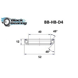 ŁOŻYSKO DO STERÓW BLACKBEARING D4 40x52x12 45/45-162643