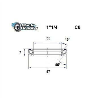 ŁOŻYSKO DO STERÓW BLACKBEARING C9 34,1x46x7MM 45/45-162640