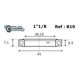 ŁOŻYSKO DO STERÓW BLACKBEARING B10 30,15x41x6,5/7,1 45/90-160815