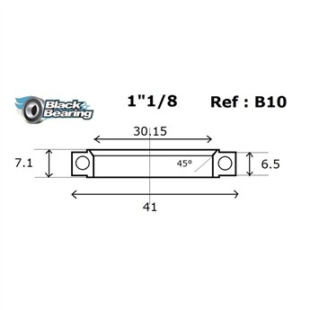 ŁOŻYSKO DO STERÓW BLACKBEARING B10 30,15x41x6,5/7,1 45/90-160815