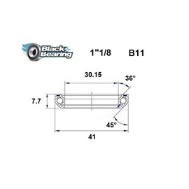 ŁOŻYSKO DO STERÓW BLACKBEARING B11 30,15x41x7,7 36/45-160817