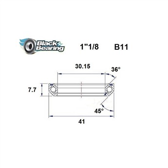 ŁOŻYSKO DO STERÓW BLACKBEARING B11 30,15x41x7,7 36/45-160817