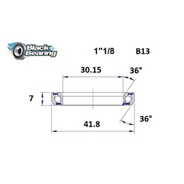 ŁOŻYSKO DO STERÓW BLACKBEARING B13 30,15x41,8x7 36/36-160819