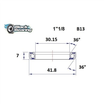 ŁOŻYSKO DO STERÓW BLACKBEARING B13 30,15x41,8x7 36/36-160819