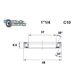 ŁOŻYSKO DO STERÓW BLACKBEARING C10 37x49x6,5 36/45-160827