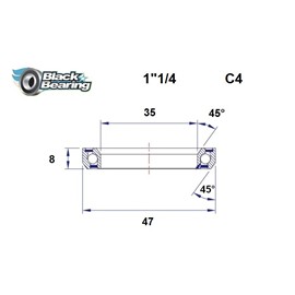 ŁOŻYSKO DO STERÓW BLACKBEARING C4 35x47x8 45/45 -160832
