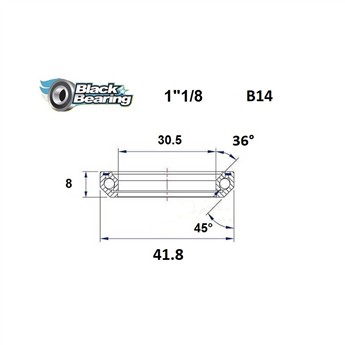 ŁOŻYSKO DO STERÓW BLACKBEARING B14 30,5x41,8x8 36/45-160821