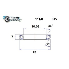 ŁOŻYSKO DO STERÓW BLACKBEARING B15 30,05x42x7 36/45-160823